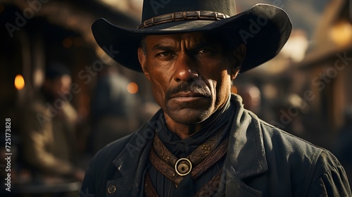 1870s bounty hunter in an old western mountain town
