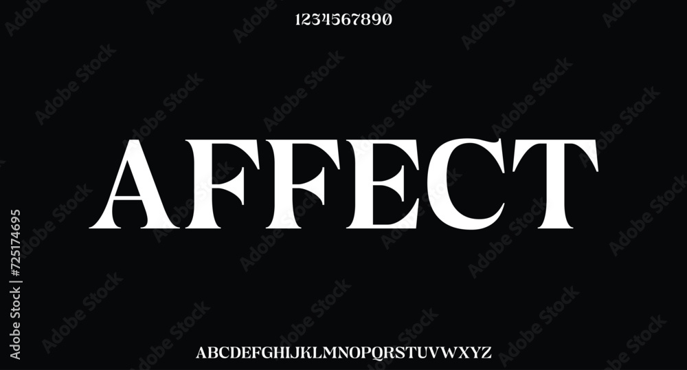 Minimalistic font for logo design. Vector alphabet with two sets of letters.