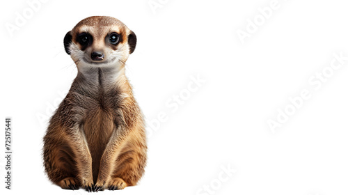 Small Meerkat Sitting on Hind Legs