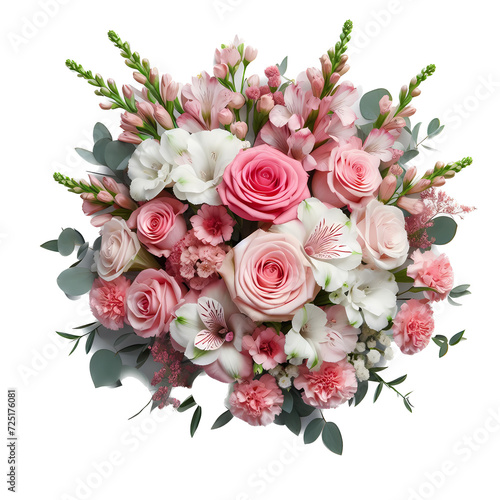 bouquet of roses isolated transparent background