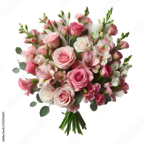 bouquet of roses  lily  wedding   transparent background