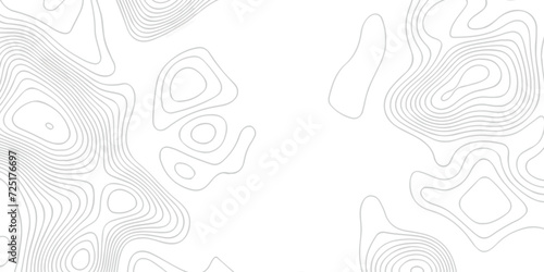 White wave paper curved reliefs abstract background black and white, Background of the topographic line map. Topographic map patterns abstract white topography vector background.