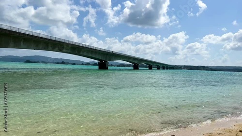 沖縄県　古宇利大橋と青い海