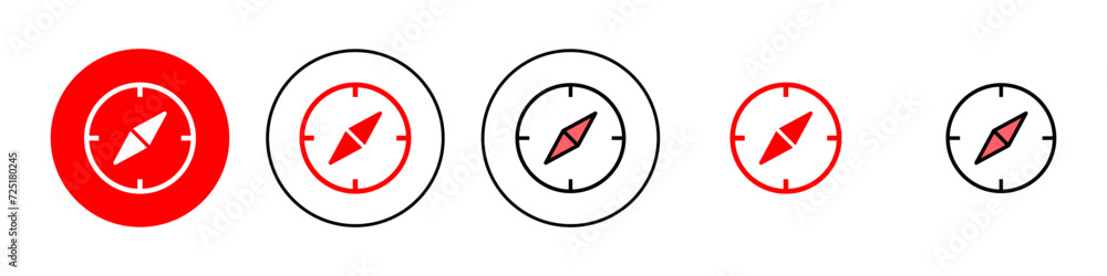 Compass icon set illustration. arrow compass icon sign and symbol Compass icon set illustration. arrow compass icon sign and symbol