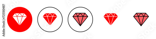 Diamond icon set illustration. diamond gems sign and symbol