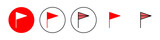 Flag icon set illustration. Gps location pin map. Location marker symbol.