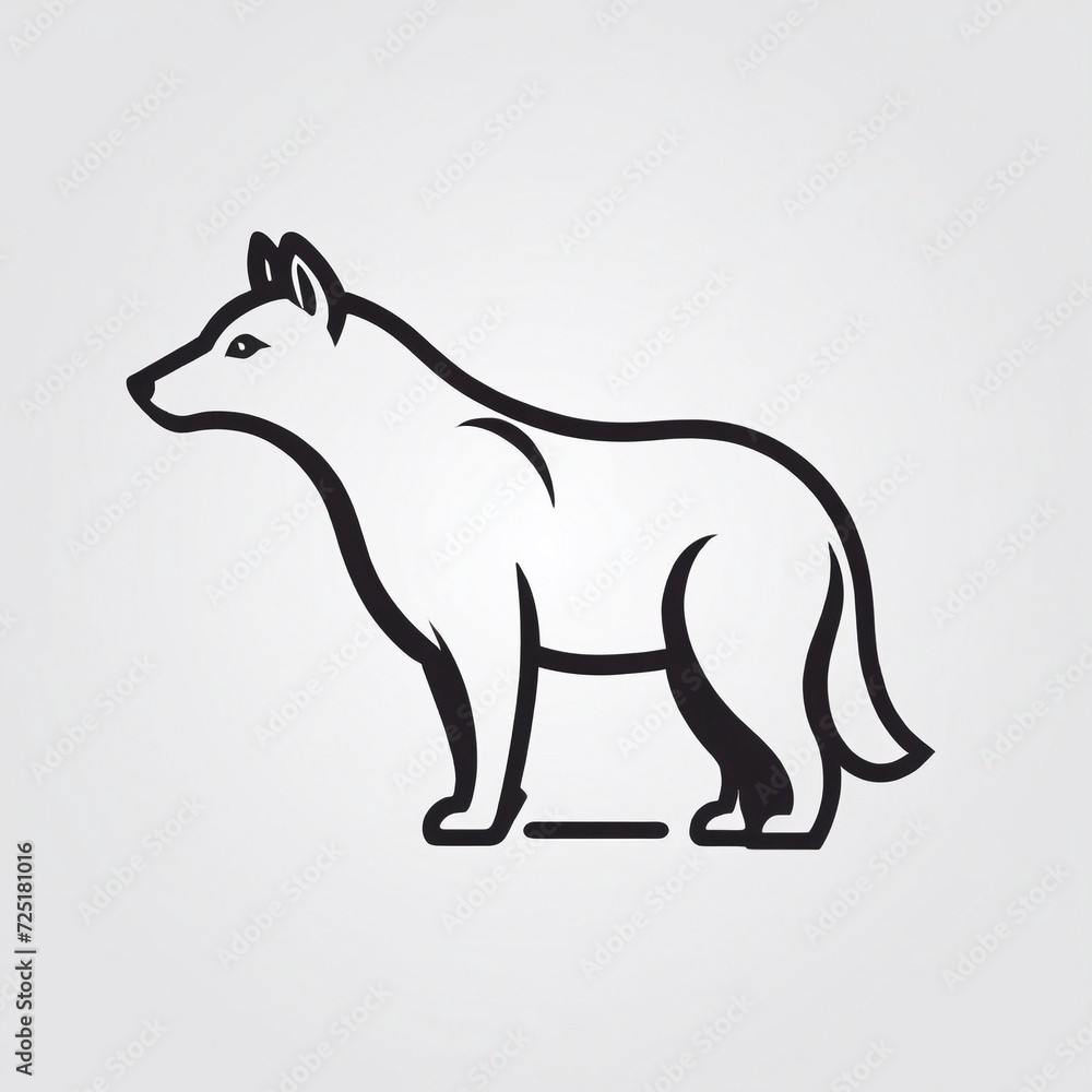 Fototapeta premium Bold Monochromatic Animal Vector Icon