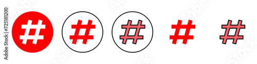 Hashtag icon set illustration. hashtag sign and symbol