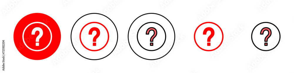 Question icon set illustration. question mark sign and symbol Question icon set illustration. question mark sign and symbol