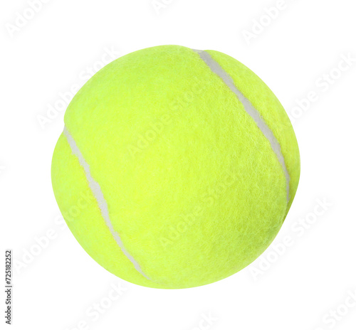 One tennis ball isolated on white. Sport equipment © New Africa