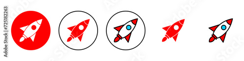 Rocket icon set illustration. Startup sign and symbol. rocket launcher icon