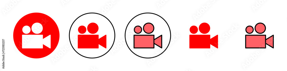 Video icon set illustration. video camera sign and symbol. movie sign. cinema Video icon set illustration. video camera sign and symbol. movie sign. cinema