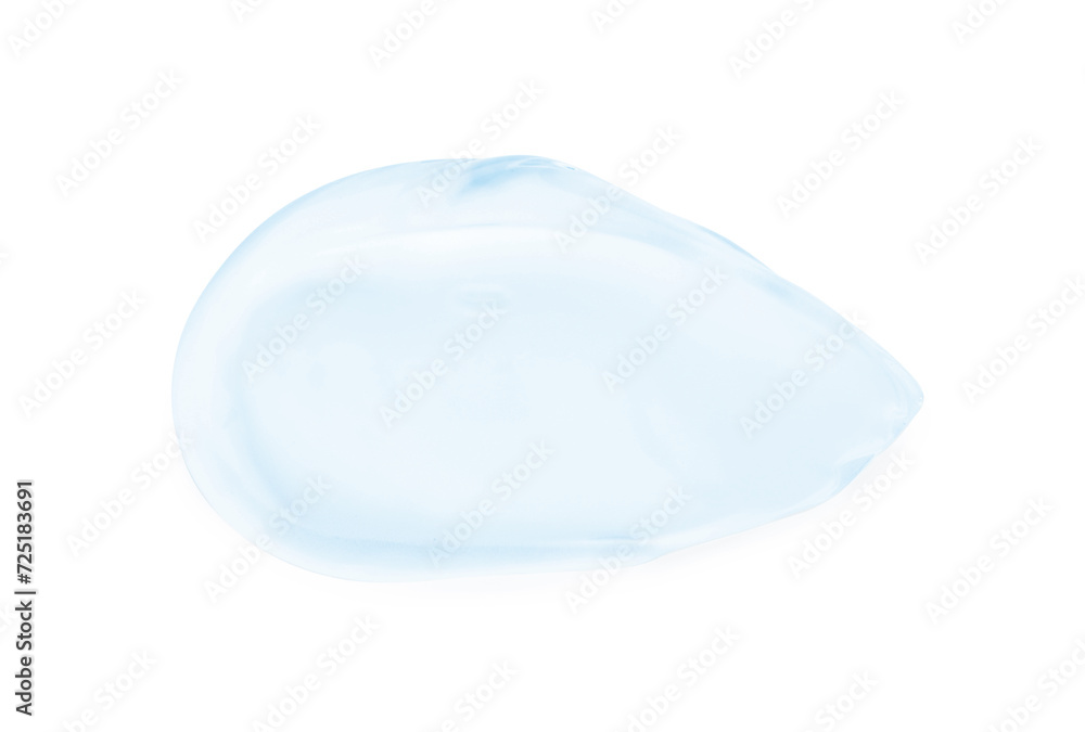Sample of cosmetic gel isolated on white, top view Sample of cosmetic gel isolated on white, top view