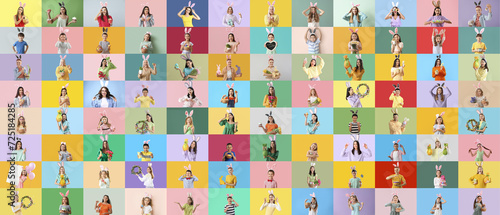 Big collage with many diffe...