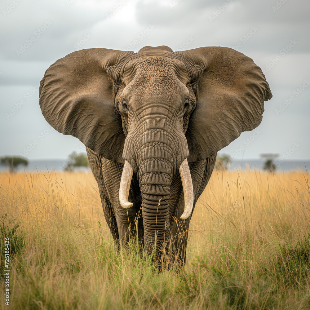 High-Quality Travel Photograph Featuring Majestic African Elephant