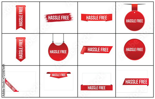 Hassle Free banner design Vector illustration.