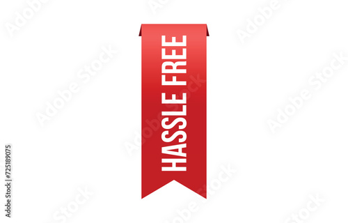 Hassle Free banner design Vector illustration.