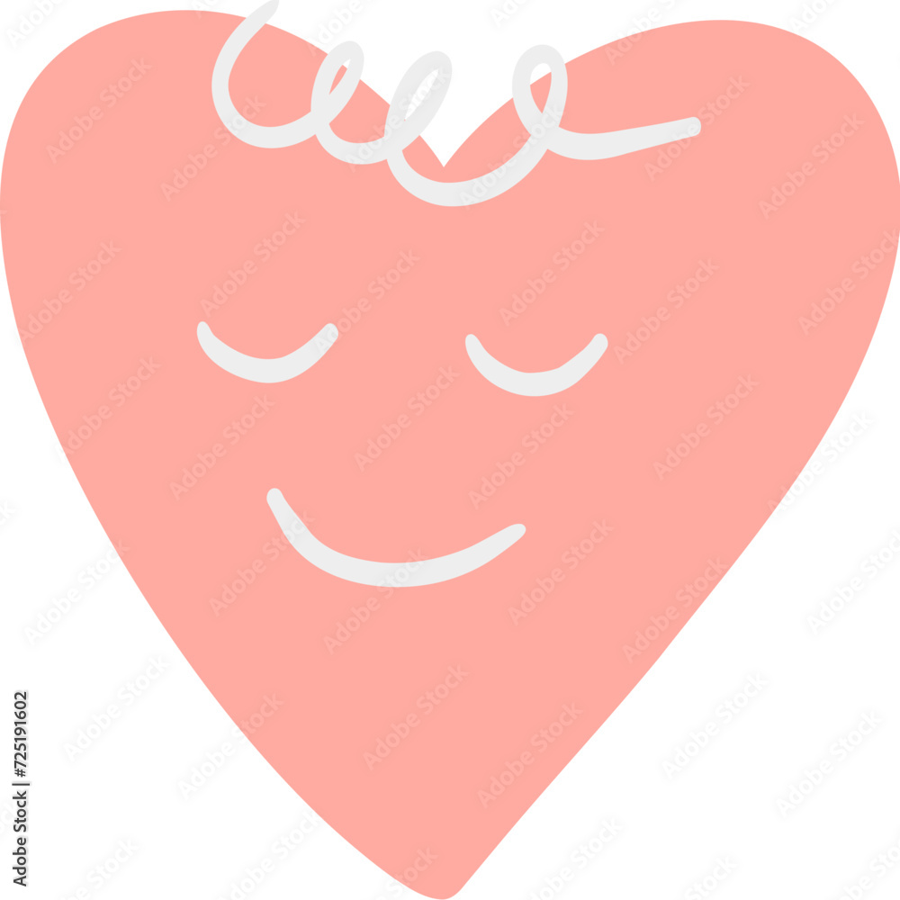 Cartoon Heart Shape Emoji With Emotions Characters Cartoon Heart Shape Emoji With Emotions Characters