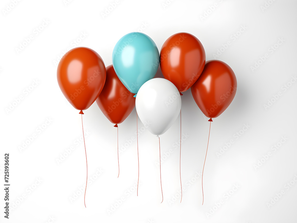 Isolated red, yellow, and blue balloons in a festive celebration illustration, featuring vibrant colors, helium-filled fun, and a touch of holiday cheer,Generative Ai Isolated red, yellow, and blue balloons in a festive celebration illustration, featuring vibrant colors, helium-filled fun, and a touch of holiday cheer,Generative Ai