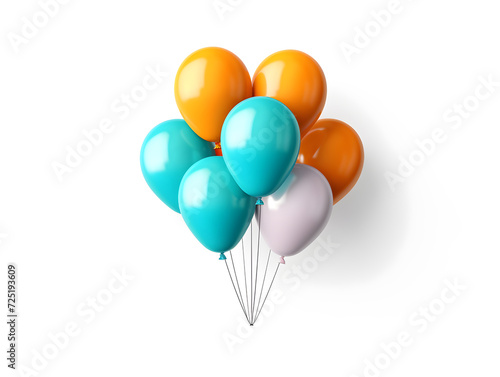 Wallpaper Mural Isolated red, yellow, and blue balloons in a festive celebration illustration, featuring vibrant colors, helium-filled fun, and a touch of holiday cheer,Generative Ai Torontodigital.ca