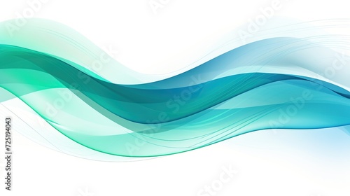Blue green waves abstract background