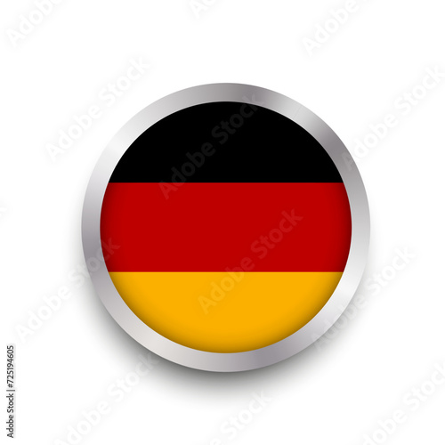 Germany flag button. Vector illustration. EPS 10.