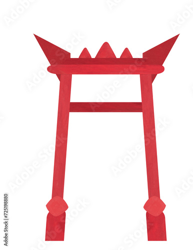 Photography Red Giant Swing ,Sao Ching cha made from plasticine one of Landmarks of Bangkok