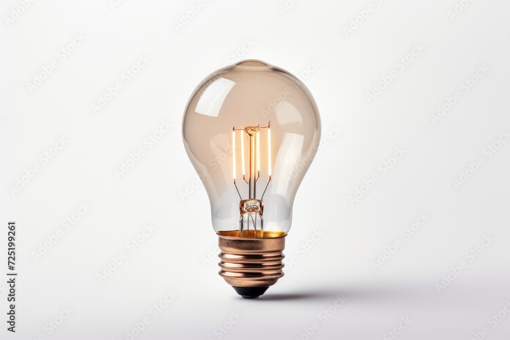 Close-up light bulb on white background Close-up light bulb on white background