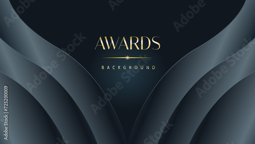 Awarding the nomination ceremony luxury black wavy background. Wedding entertainment night. Elegant luxury shine modern template certificate.	
