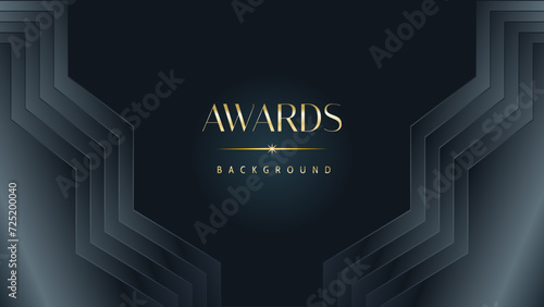 Awarding the nomination ceremony luxury black wavy background. Wedding entertainment night. Elegant luxury shine modern template certificate.	