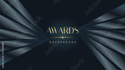 Awarding the nomination ceremony luxury black wavy background. Wedding entertainment night. Elegant luxury shine modern template certificate.	