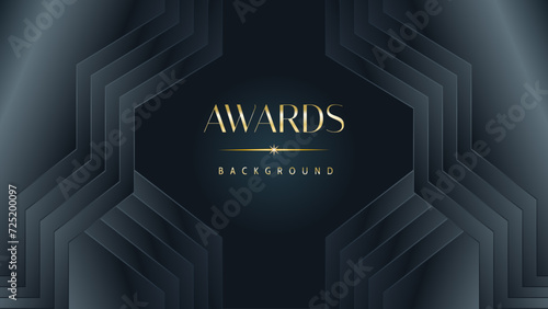 Awarding the nomination ceremony luxury black wavy background. Wedding entertainment night. Elegant luxury shine modern template certificate.	