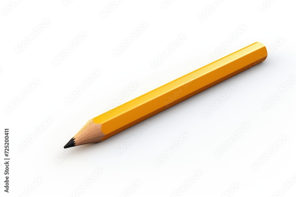 Close-up wooden pencil on white background Close-up wooden pencil on white background