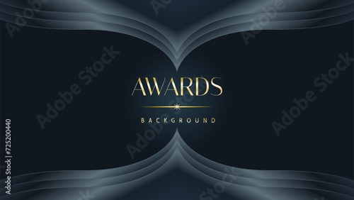 Awarding the nomination ceremony luxury black wavy background. Wedding entertainment night. Elegant luxury shine modern template certificate.	