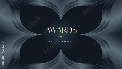 Awarding the nomination ceremony luxury black wavy background. Wedding entertainment night. Elegant luxury shine modern template certificate.	