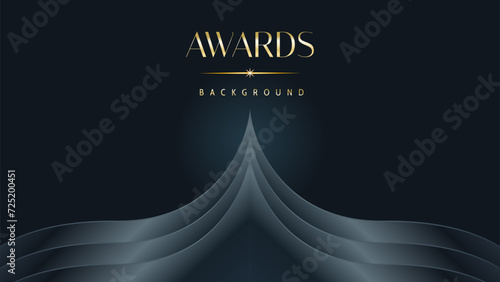 Awarding the nomination ceremony luxury black wavy background. Wedding entertainment night. Elegant luxury shine modern template certificate.	