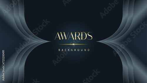 Awarding the nomination ceremony luxury black wavy background. Wedding entertainment night. Elegant luxury shine modern template certificate.	