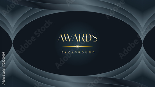 Awarding the nomination ceremony luxury black wavy background. Wedding entertainment night. Elegant luxury shine modern template certificate.	