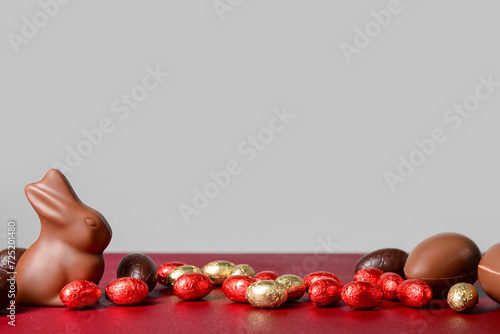 Chocolate easter bunny and ...