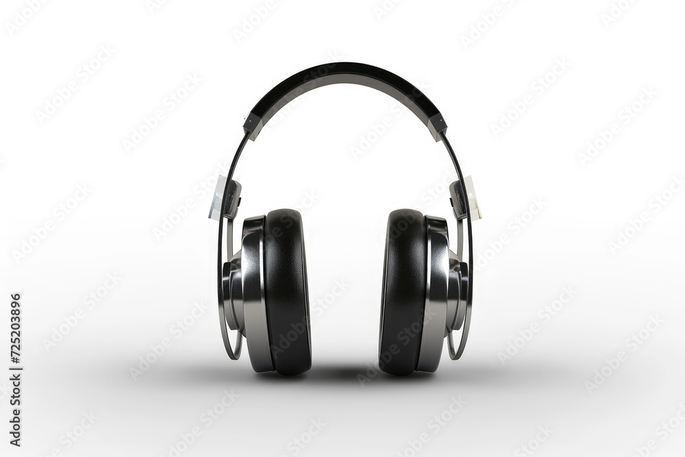 Close-up headphones on a white background Close-up headphones on a white background