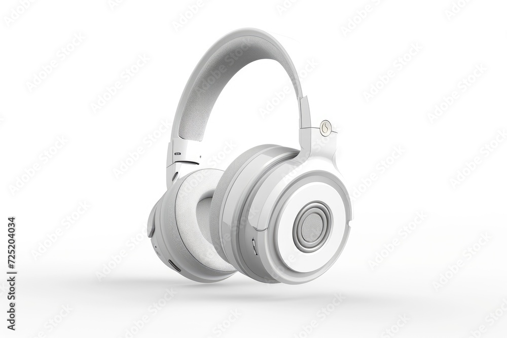 Close-up headphones on a white background Close-up headphones on a white background
