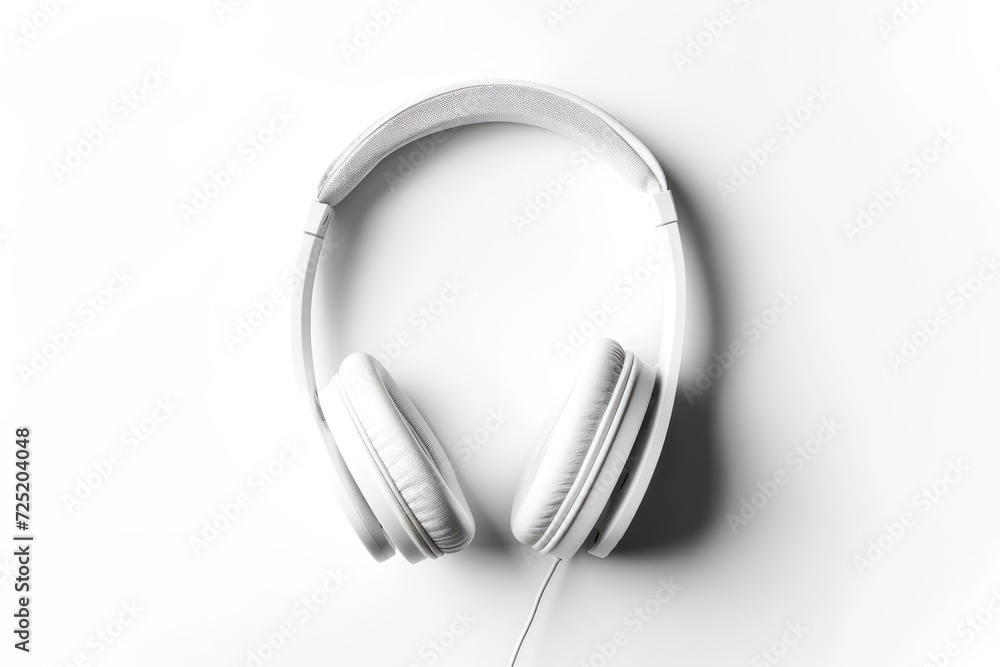 Close-up headphones on a white background Close-up headphones on a white background