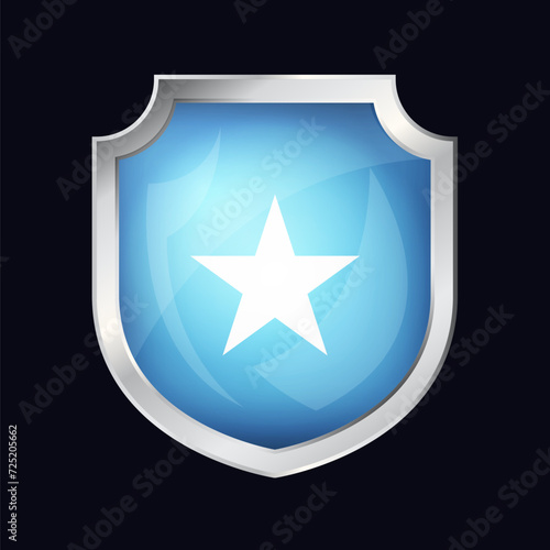 Somalia Silver Shield Flag Icon