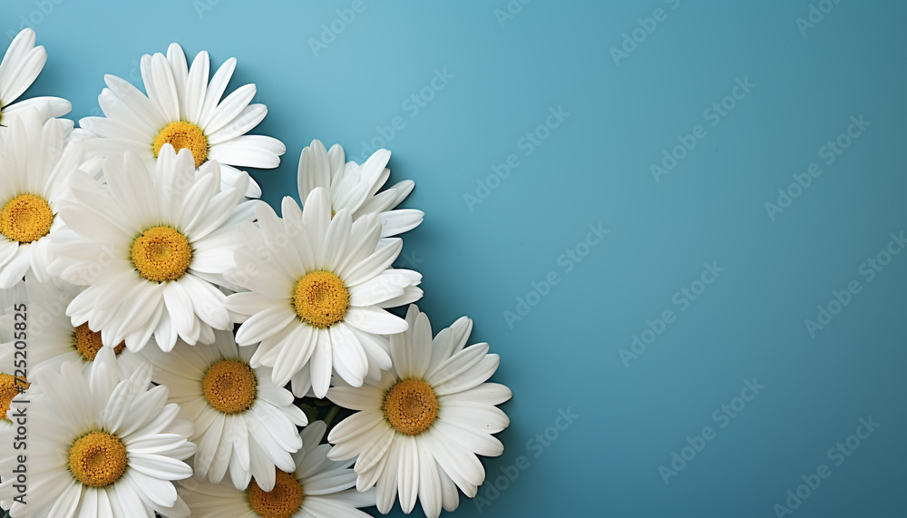 Freshness of summer meadow chamomile, daisy, and wildflowers blossom generated by AI Freshness of summer meadow chamomile, daisy, and wildflowers blossom generated by AI