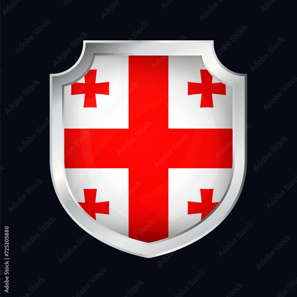 Georgia Silver Shield Flag Icon