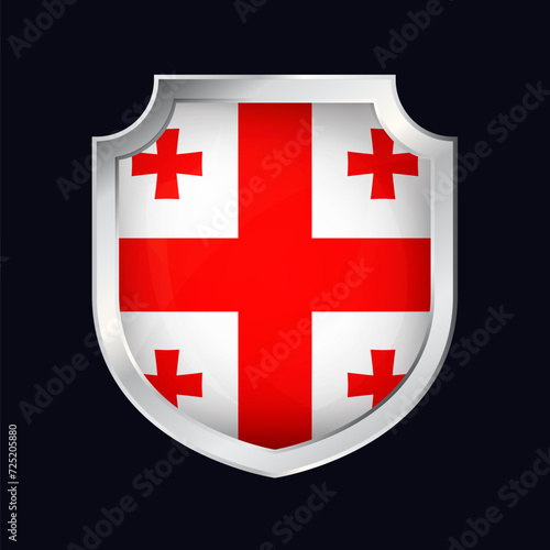 Georgia Silver Shield Flag Icon photo