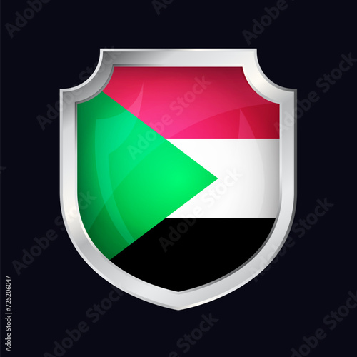 Free Download Sudan Silver Shield Flag Icon - GFXLoad