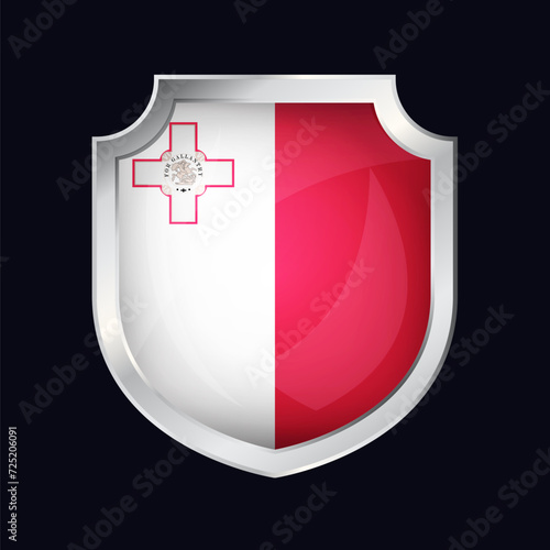 Malta Silver Shield Flag Icon