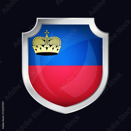 Liechtenstein Silver Shield Flag Icon