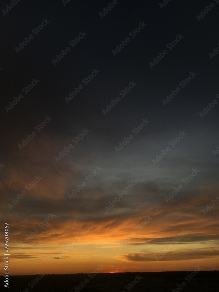 Atardecer en el Norte de la Costa Peruana.